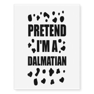 pretend im a dalmatian costume halloween diy temporary tattoos