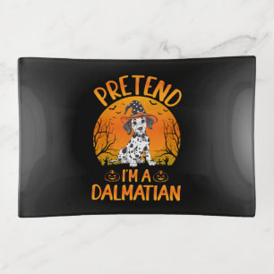 Pretend i'm a Dalmatian Dog Halloween (1) Trinket Tray