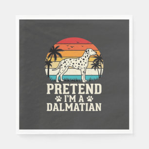 Pretend I'm A Dalmatian Retro Dog Napkins