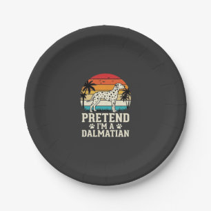 Pretend I'm A Dalmatian Retro Dog Paper Plates