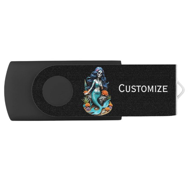 Pretend I'm A Dead Mermaid Thunder_Cove Flash Drive (Front)