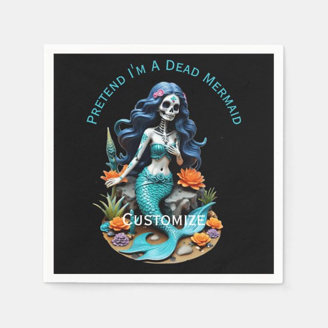 Pretend I'm A Dead Mermaid Thunder_Cove Napkins (Front)