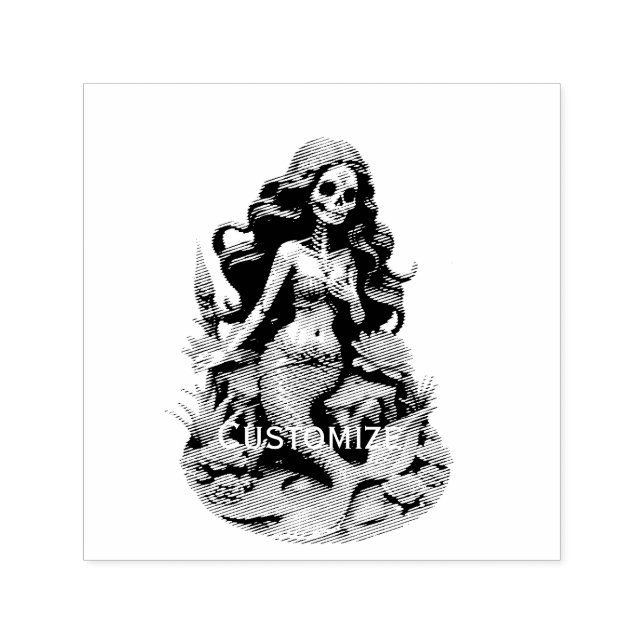 Pretend I'm A Dead Mermaid Thunder_Cove Self-inking Stamp (Design)