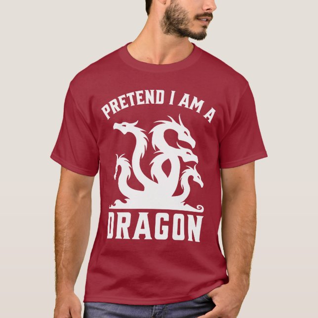 Pretend I'm A Dinosaur T-Shirt (Front)