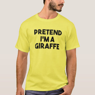 Pretend I'm A Giraffe Costume Lazy Funny Halloween T-Shirt