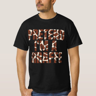 Pretend I'm A Giraffe Funny Halloween T-Shirt
