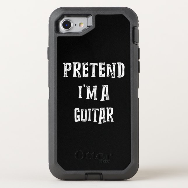 Pretend I'm A Guitar Costume Couples Otterbox iPhone Case (Back)