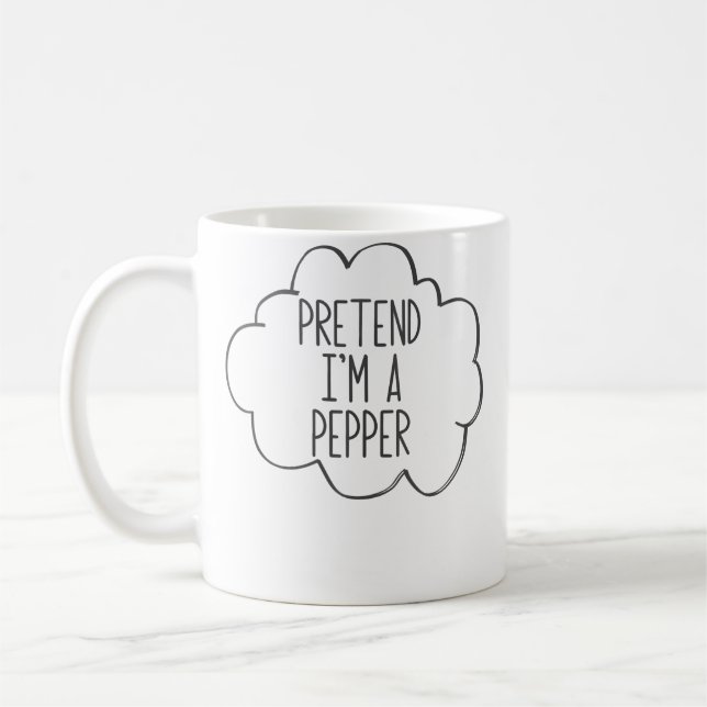 Pretend I'M A Hot Pepper Halloween Pretend Pepper Coffee Mug (Left)