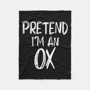 Pretend I'm A Ox Costume Halloween Party Family La Fleece Blanket