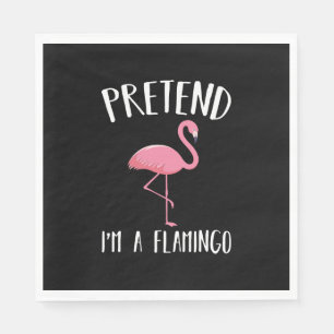 Pretend Im A Pink Flamingo Funny Halloween Costume Napkins