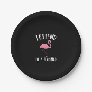 Pretend Im A Pink Flamingo Funny Halloween Costume Paper Plates