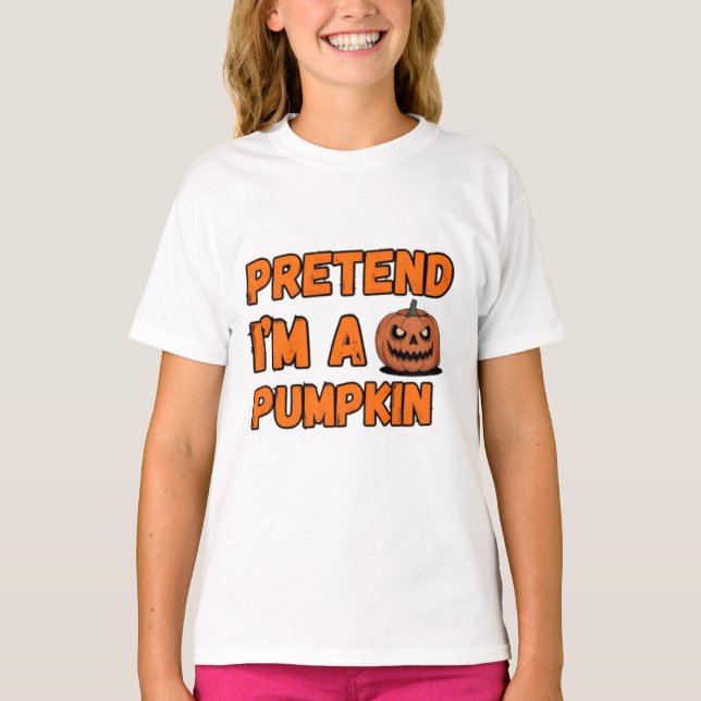 Pretend I'm a Pumpkin Funny Halloween Classic  T-Shirt (Front)