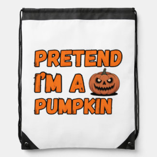 Pretend I'M A Pumpkin | Halloween Outfit | Drawstring Bag