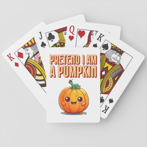 Pretend Im a Pumpkin Playing Cards