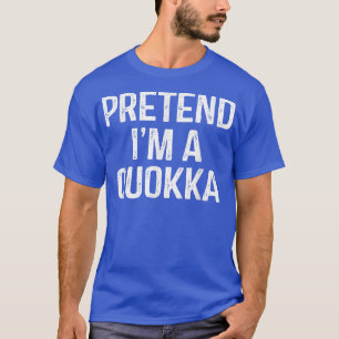 Pretend Im A Quokka Funny Lazy Halloween Costume T-Shirt