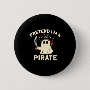Pretend I'm A Rate Funny Halloween Ghost Costume M Button