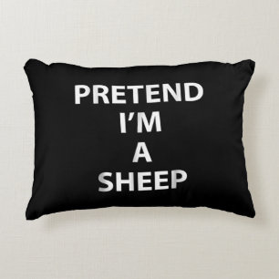 Pretend im a sheep   halloween funny party gift accent pillow