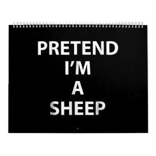 Pretend im a sheep halloween funny party gift calendar