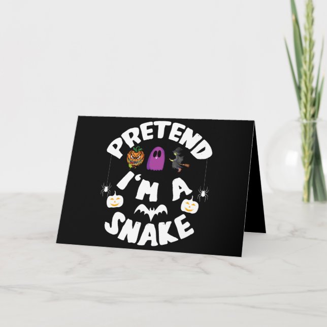 Pretend I'm A Snake Funny Halloween Costume Gift Card (Front)