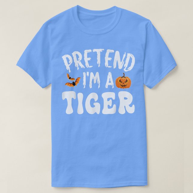 Pretend Im A Tiger Halloween Costume Men Women Kid T-Shirt (Design Front)