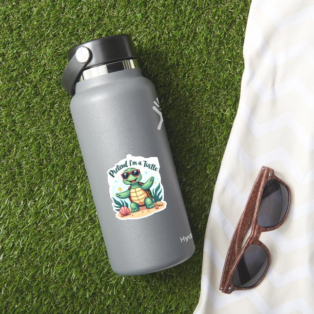 Pretend I'm A Turtle Halloween Party Pretend I'm A Sticker (HydroFlask Insitu)