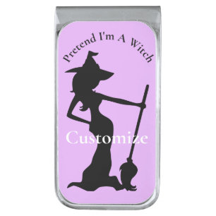 Pretend I'm A Witch Thunder_Cove Silver Finish Money Clip