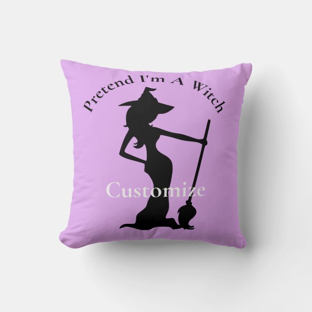 Pretend I'm A Witch Thunder_Cove Throw Pillow (Front)