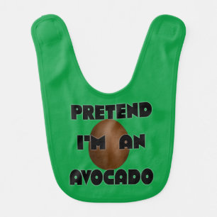 Pretend I'm an Avocado, Fruit Halloween Costume Baby Bib