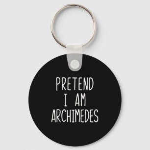 Pretend Im Archimedes Costume Halloween Lazy Adult Keychain
