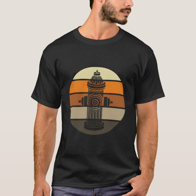 Pretend I'M Fire Hydrant Retro Lazy Halloween Cost T-Shirt (Front)