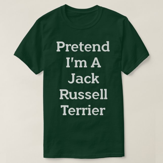 Pretend Jack Russell Terrier Costume Party Funny H T-Shirt (Design Front)