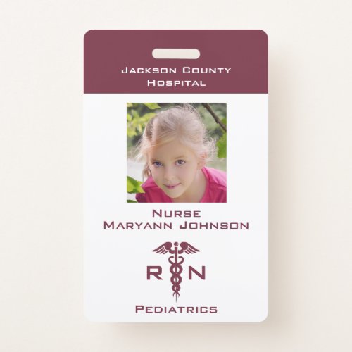 Pretend Nurse Play Badge for Kids Personalized