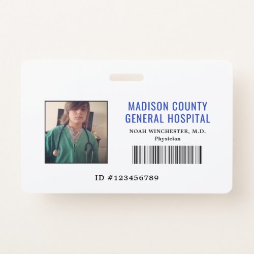 Pretend Play Doctor ID Badge Horizontal