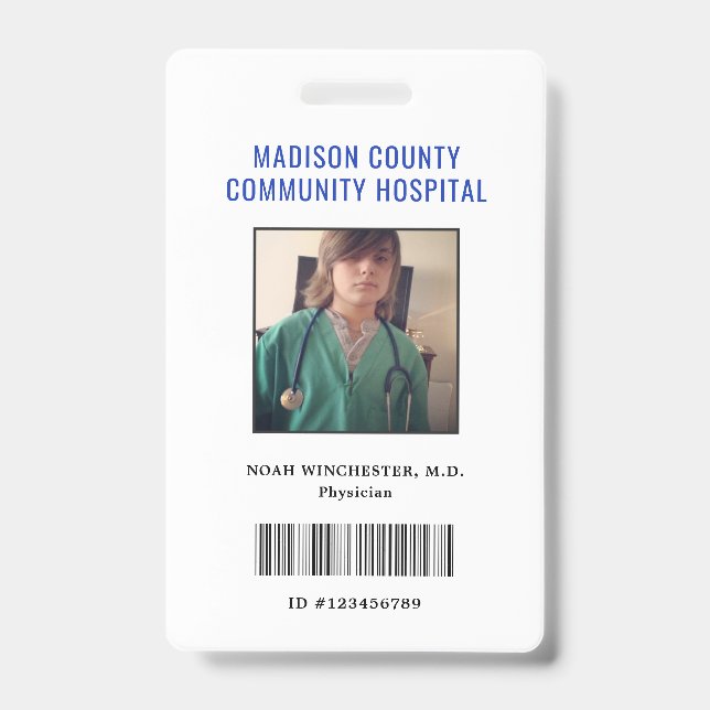 Pretend Play Doctor ID Badge (Vertical) (Front)