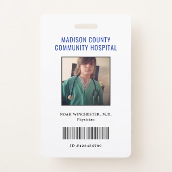 Pretend Play Doctor Id Badge (vertical) by PinkMoonDesigns at Zazzle