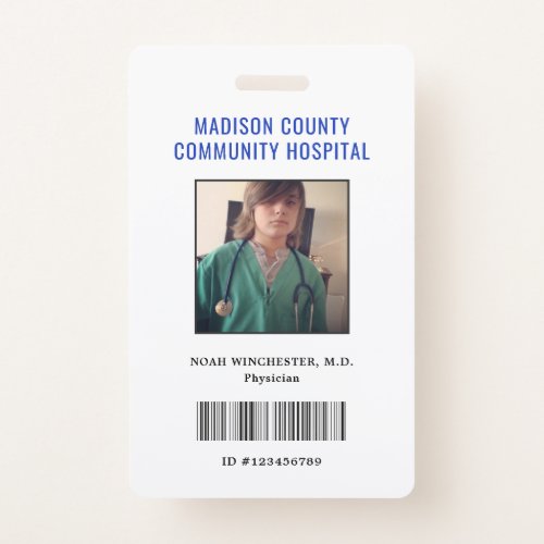 Pretend Play Doctor ID Badge Vertical
