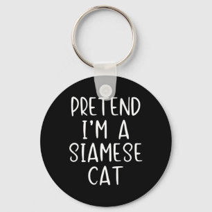 Pretend Siamese Cat Costume Halloween Lazy Easy Keychain