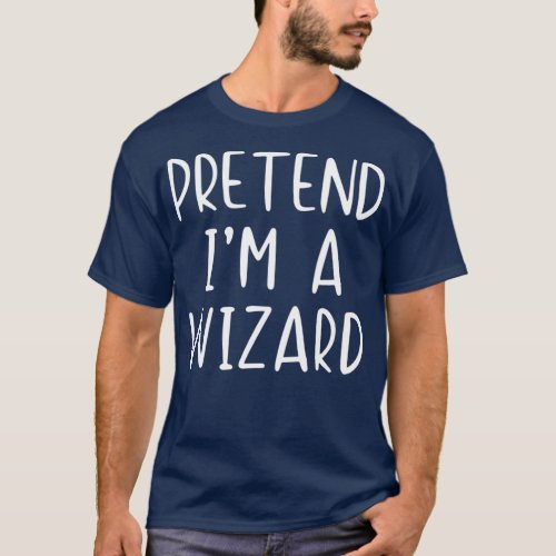 Pretend Wizard Costume Halloween Lazy Easy T_Shirt