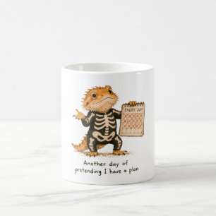 Pretending I Have A Plan Bearded Dragon Art Coffee Mug