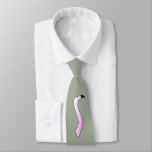 [ Thumbnail: Pretentious Flamingo Head Neck Tie ]