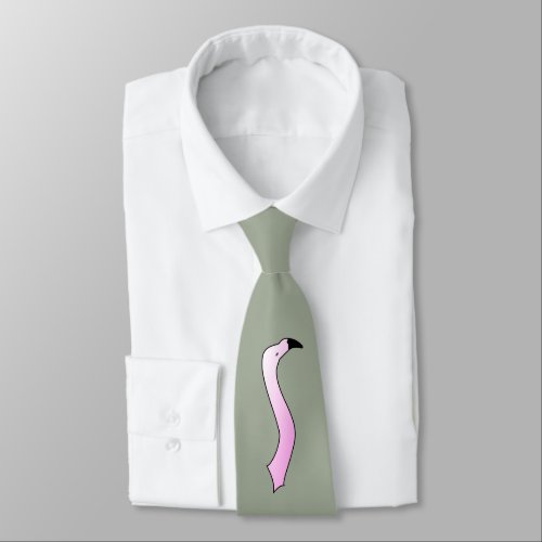 Pretentious Flamingo Head Neck Tie