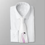 [ Thumbnail: Pretentious Flamingo Head Neck Tie ]