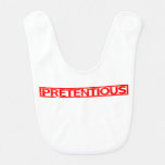 Pretentious Stamp Baby Bib