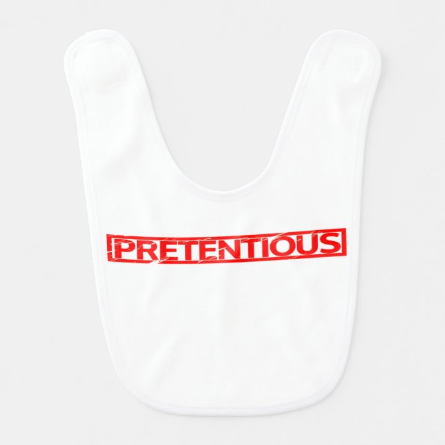 Pretentious Stamp Baby Bib (Front)