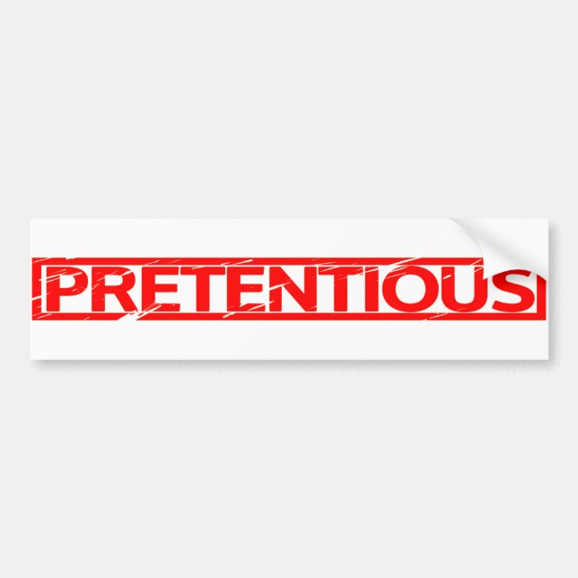 Pretentious Stamp Bumper Sticker (Front)