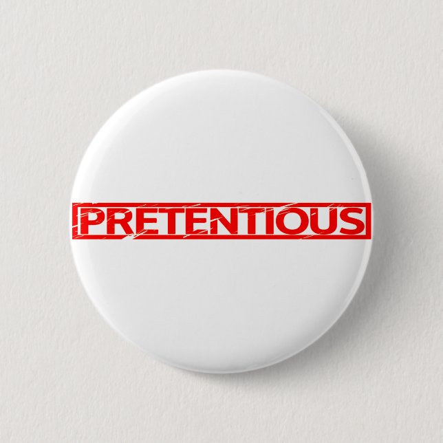Pretentious Stamp Button (Front)