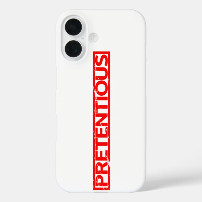Pretentious Stamp Case-Mate iPhone Case (Back)