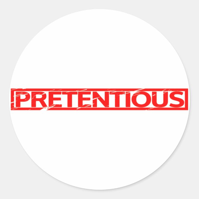 Pretentious Stamp Classic Round Sticker (Front)