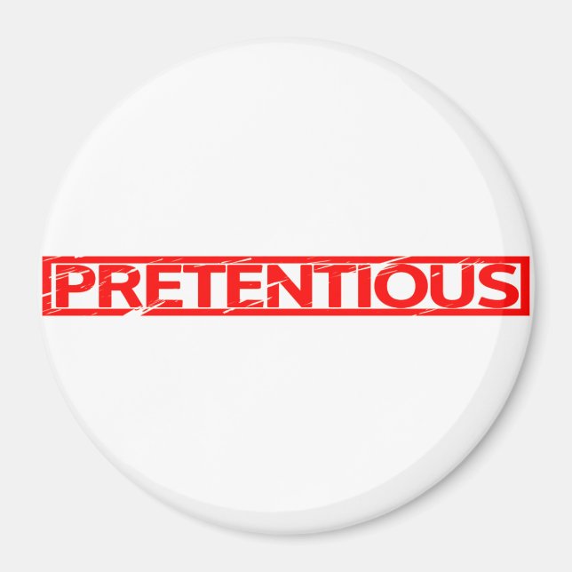 Pretentious Stamp Magnet (Front)