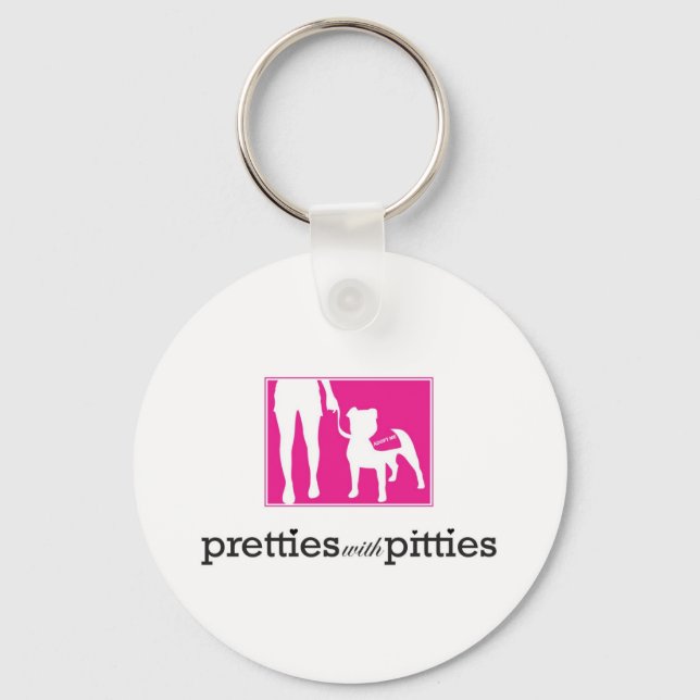 Pretties with Pitties Keychain (Front)